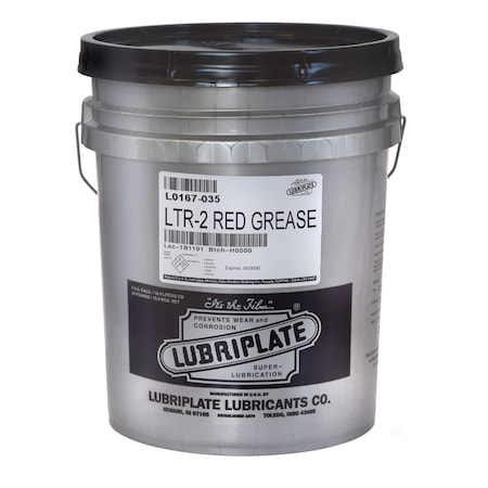 Lubriplate Ltr-2, 35 Lb Pail, Lithium Complex, Heavy Duty, Tacky Red-Colored Grease L0167-035